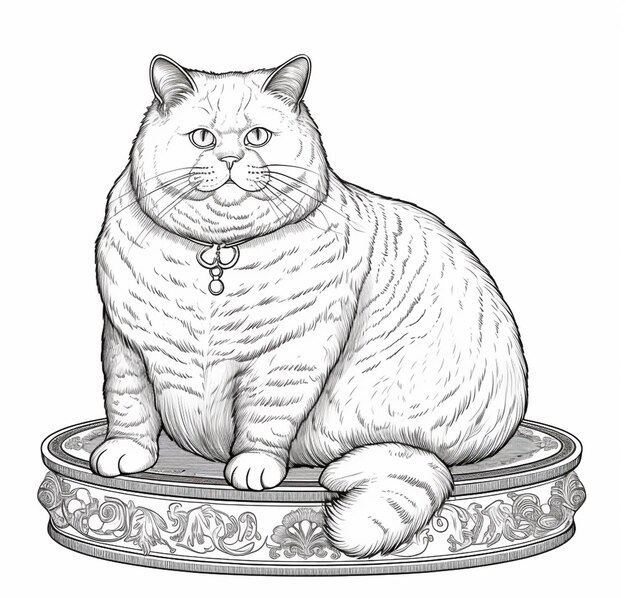 Fat cat coloring pages pictures