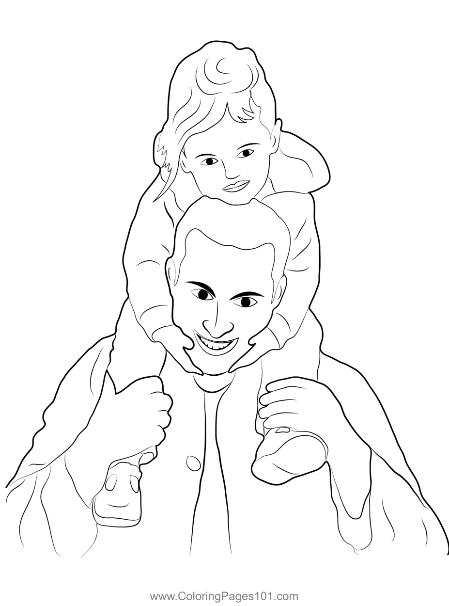 Father and daughter coloring page fathers day coloring page coloring pages coloring pages for kids