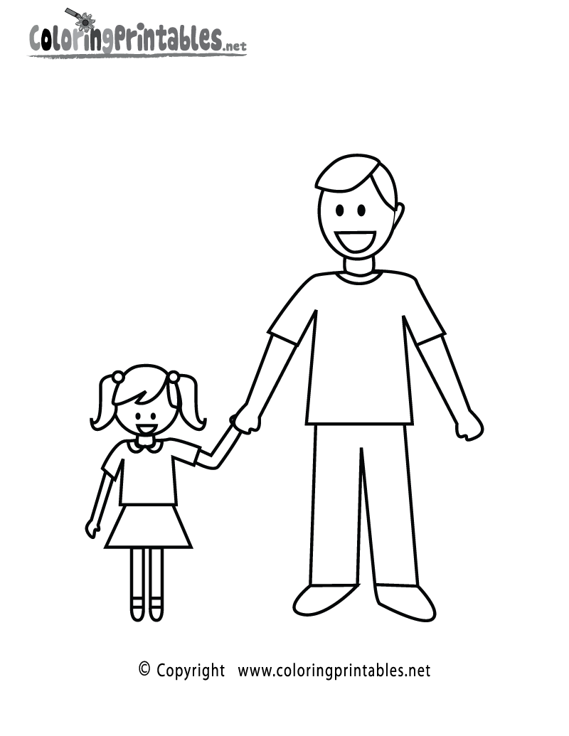 Fathers day coloring page