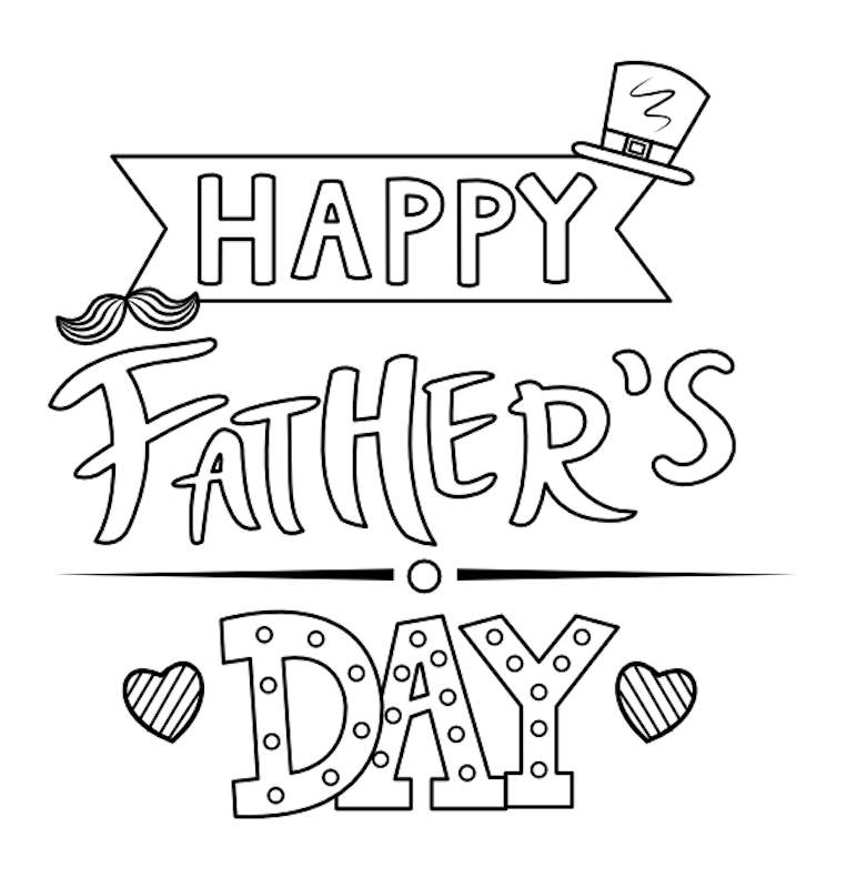 Fathers day colouring pages to show dad hes extra special