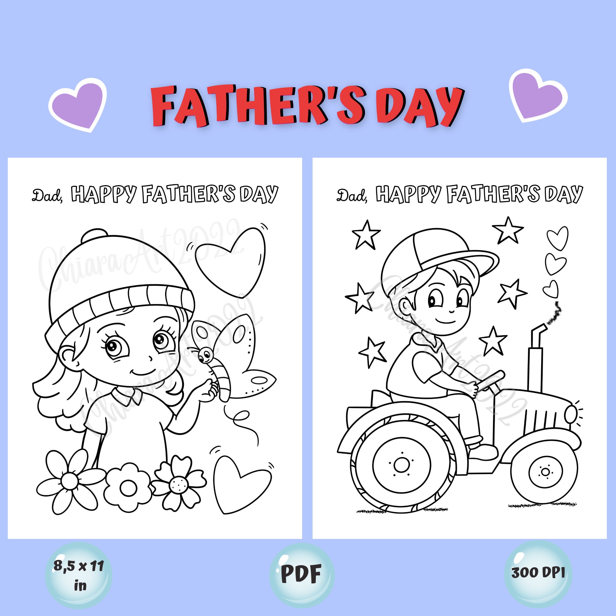 Fathers day coloring pages for kids happy fathers