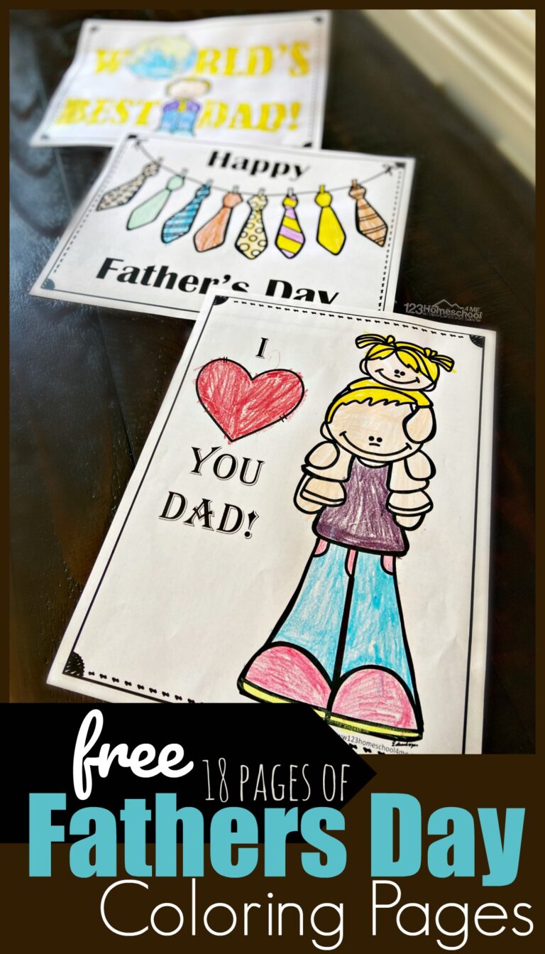 Free fathers day coloring pages