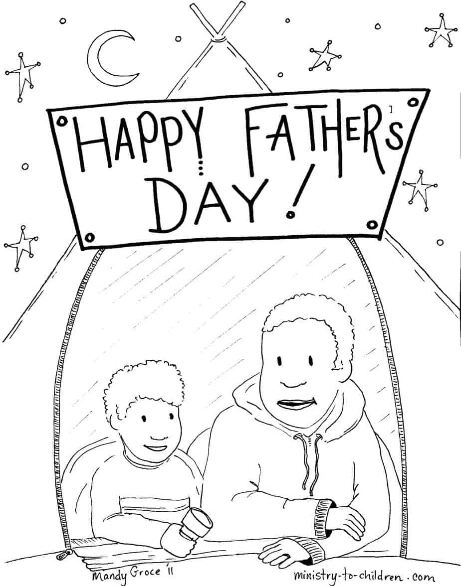 Fathers day coloring pages free easy print pdf