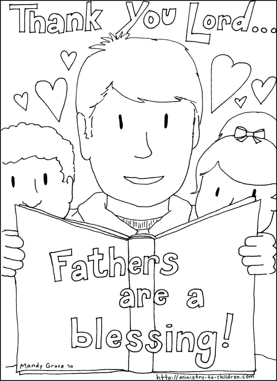 Fathers day coloring pages free easy print pdf