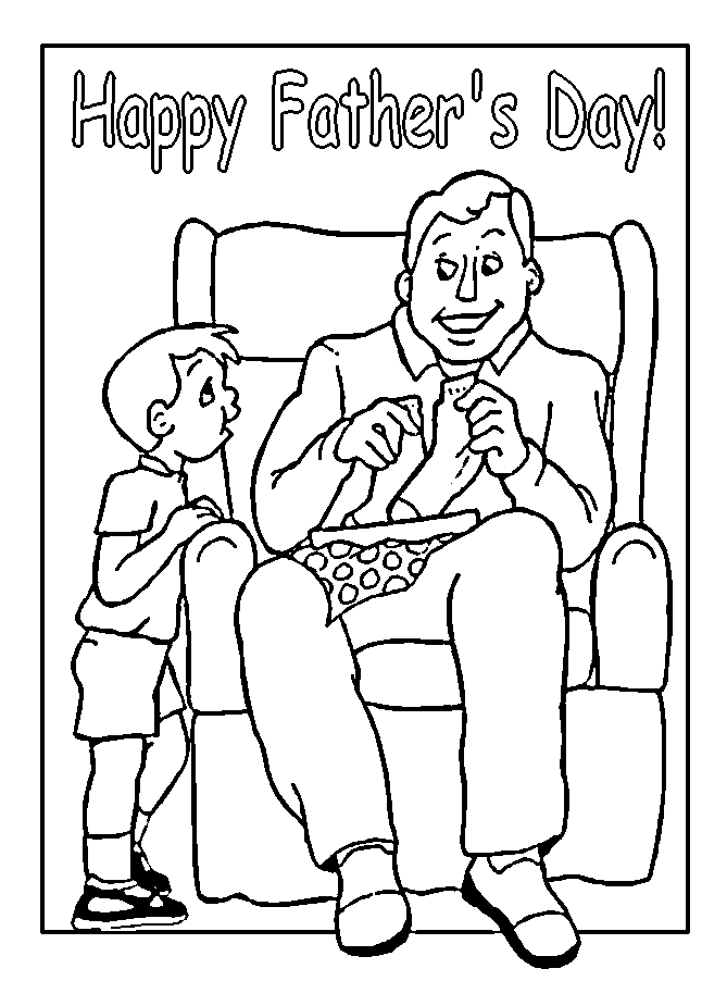 Coloring pages father day coloring pictures