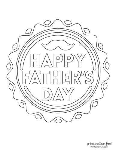 Free printable fathers day coloring pages