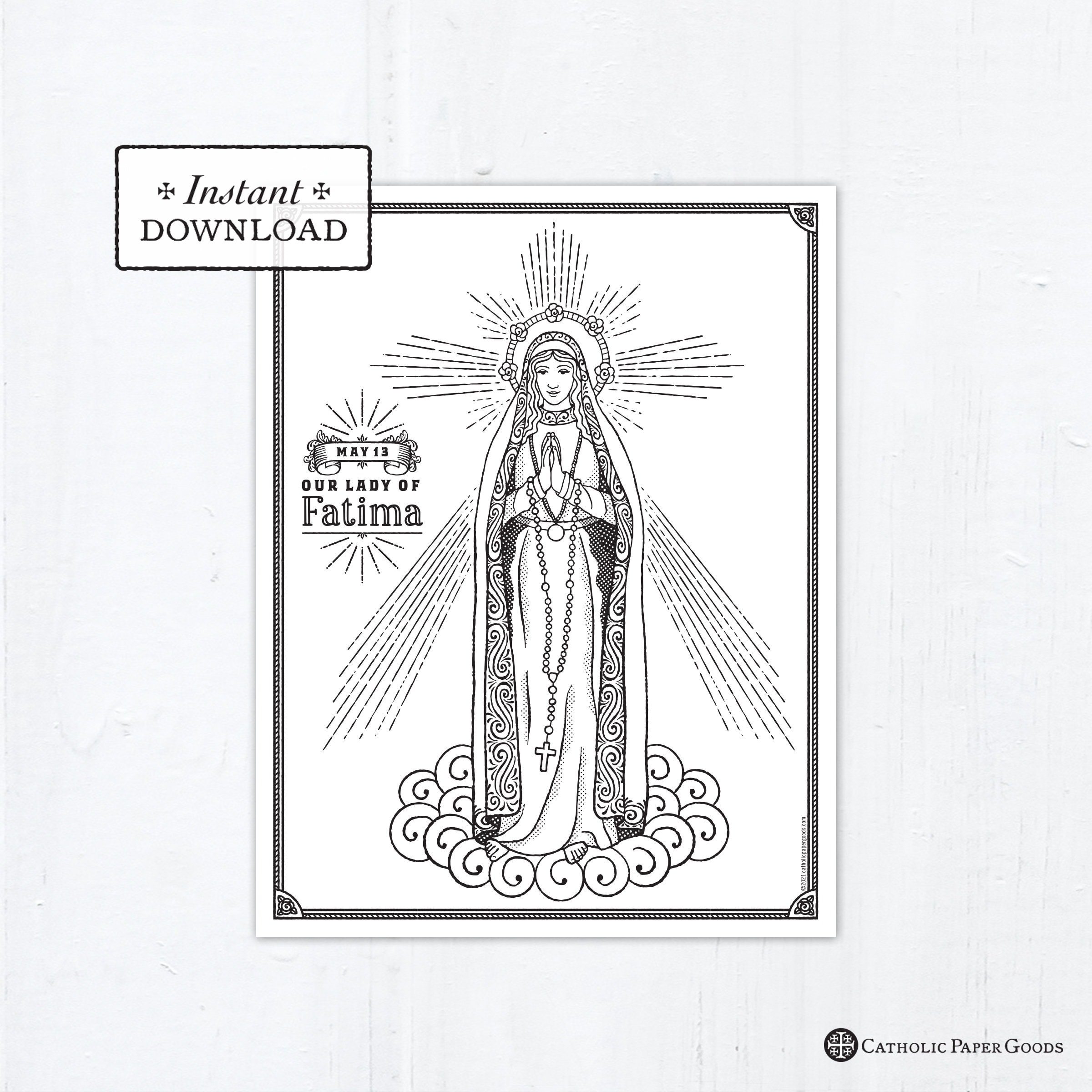 Catholic coloring page