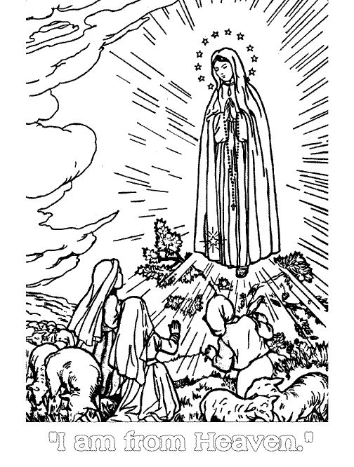 Our lady of fatima coloring page catholic coloring lady of fatima coloring pages