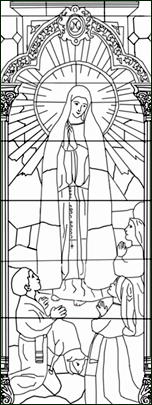 Our lady of fatima coloring page