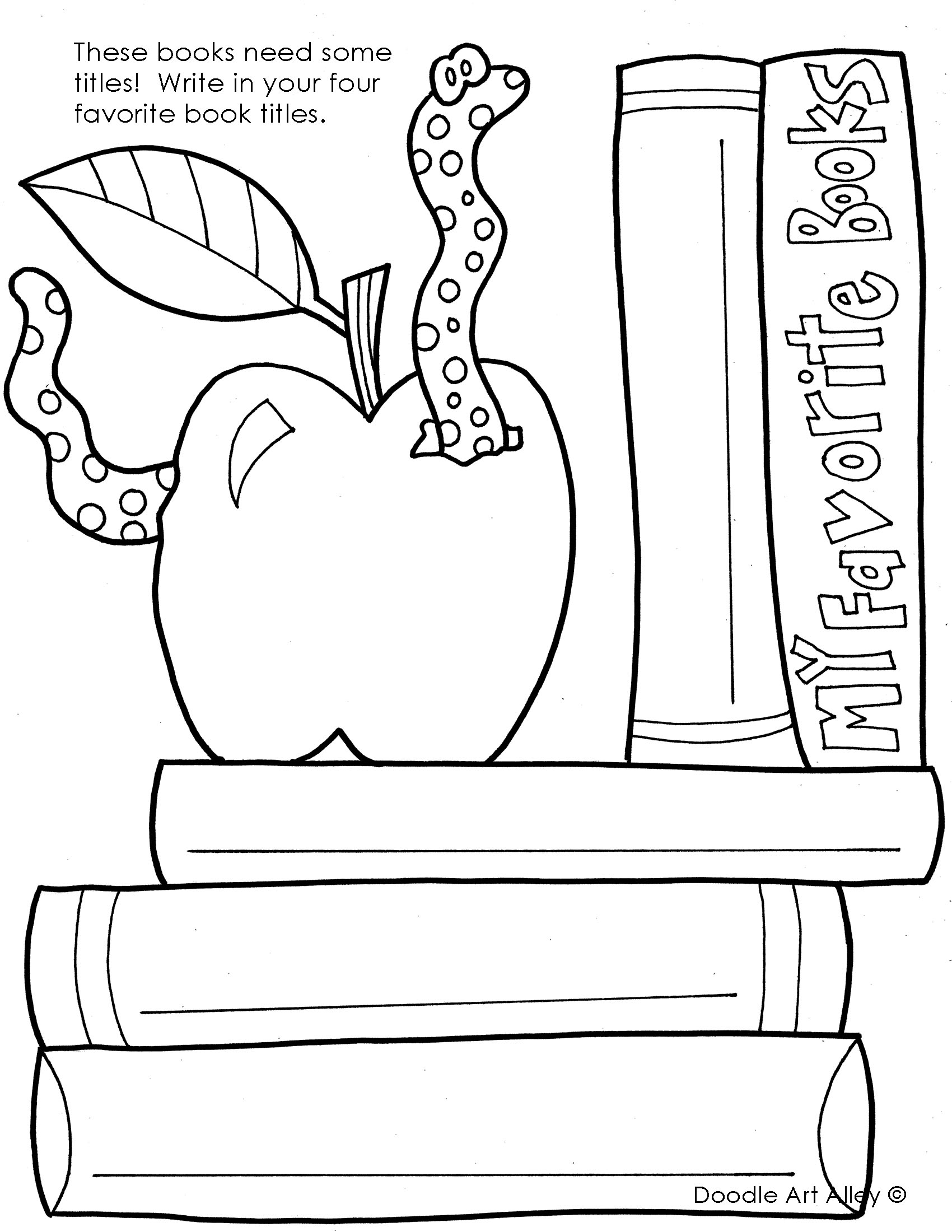 Library coloring pages