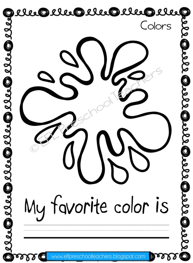 Esl colors worksheet children color the sloptch with their favorite color as them what â preschool color activities all about me preschool color worksheets