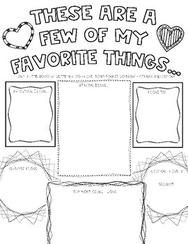 Things i love worksheet coloring page perfect for valentines
