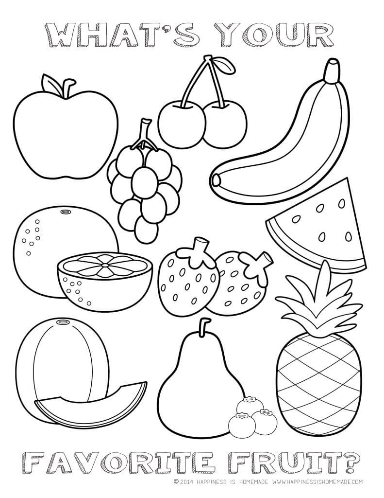 Printable healthy eating chart coloring pages