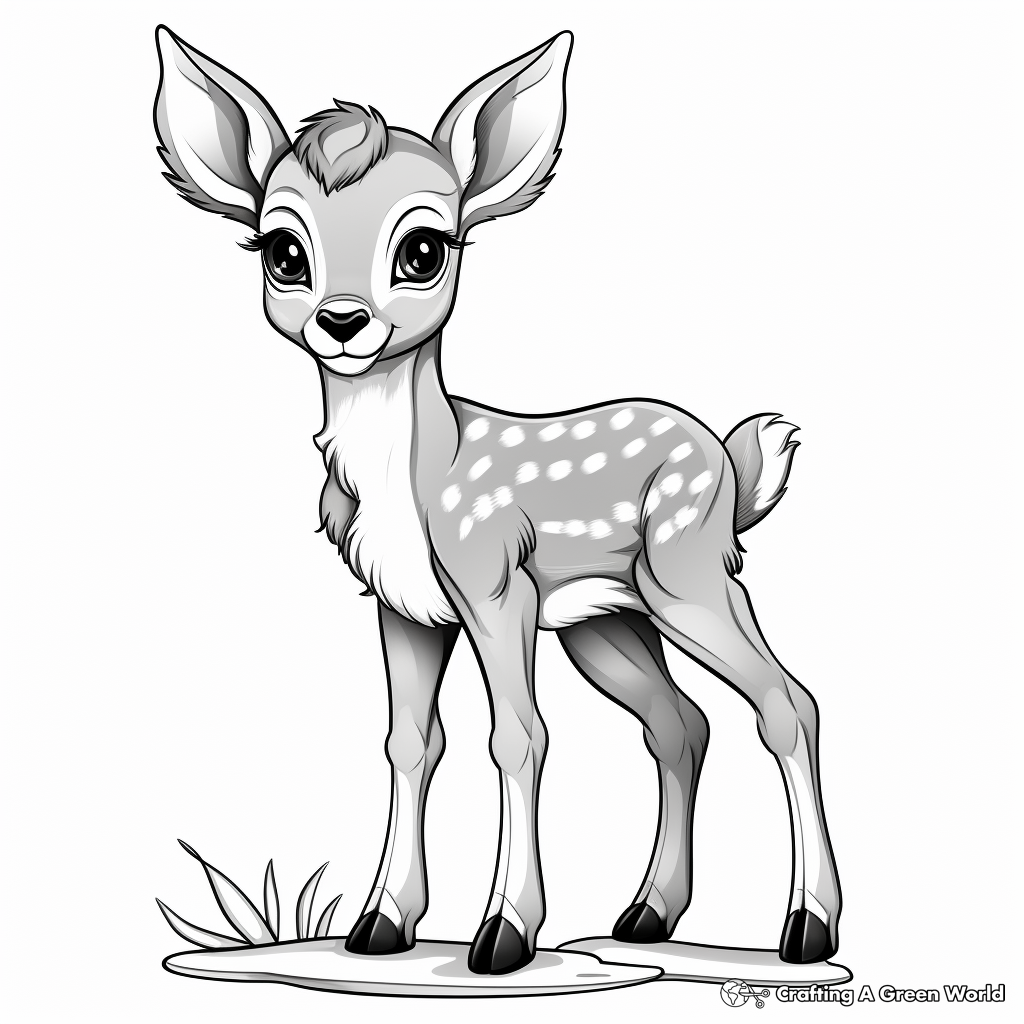 Easy deer coloring pages