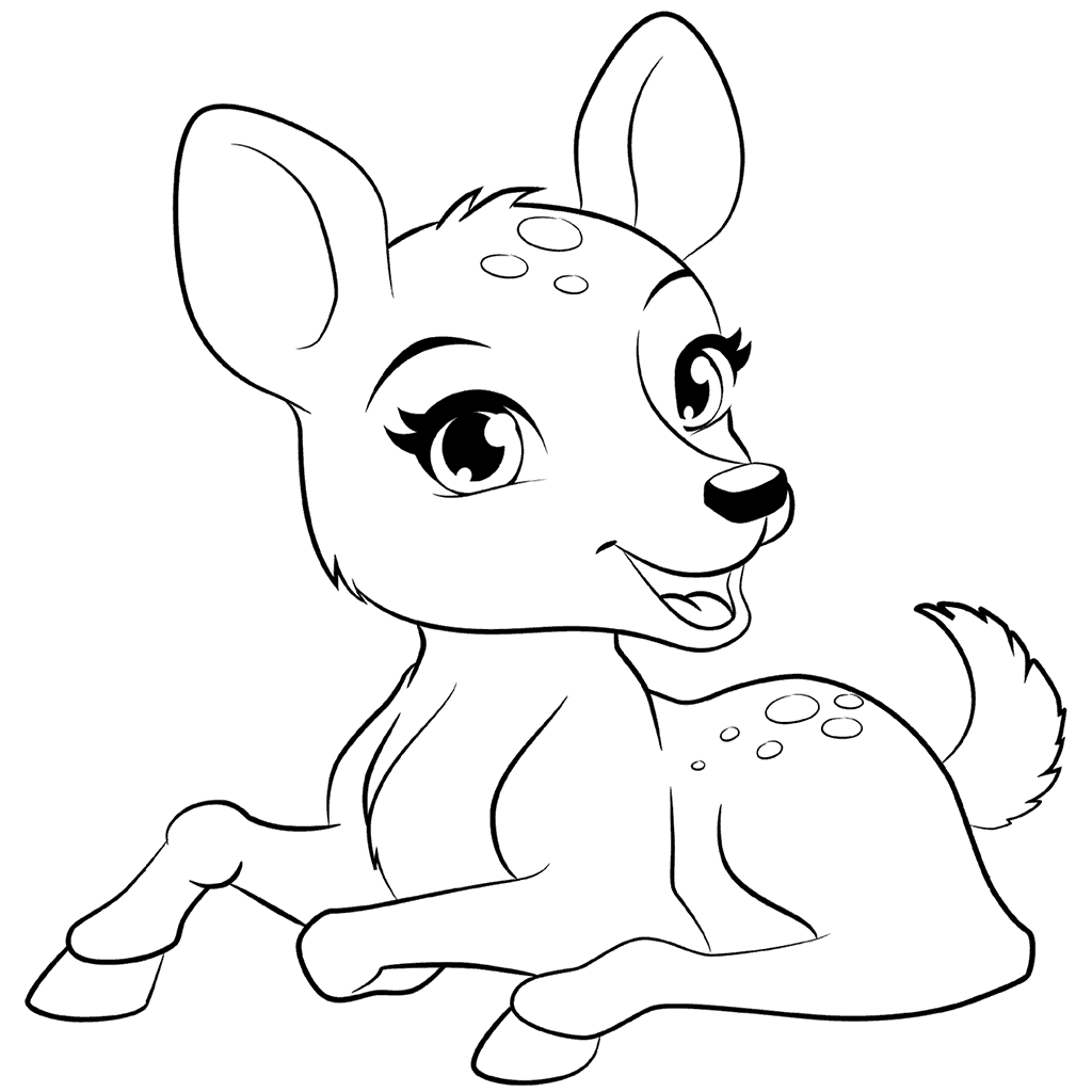 Fawn coloring pages printable for free download