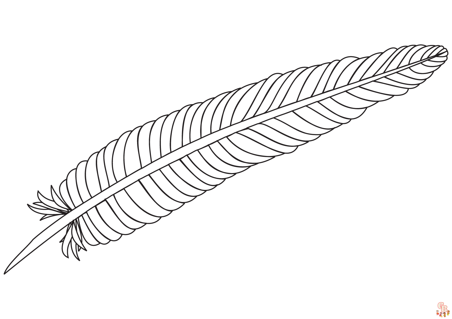 Free feather coloring pages for kids