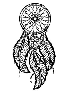 Feather coloring pages for adults kids