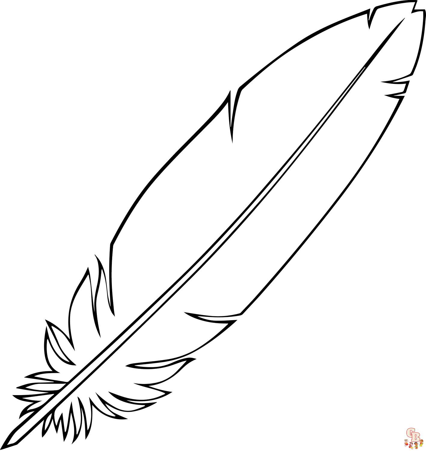 Free feather coloring pages for kids