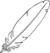 Feather coloring pages free printable pictures