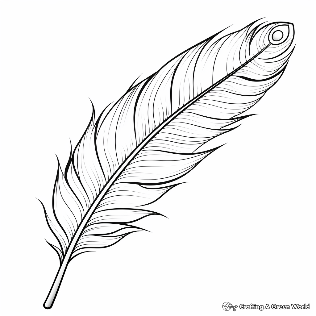 Feather coloring pages