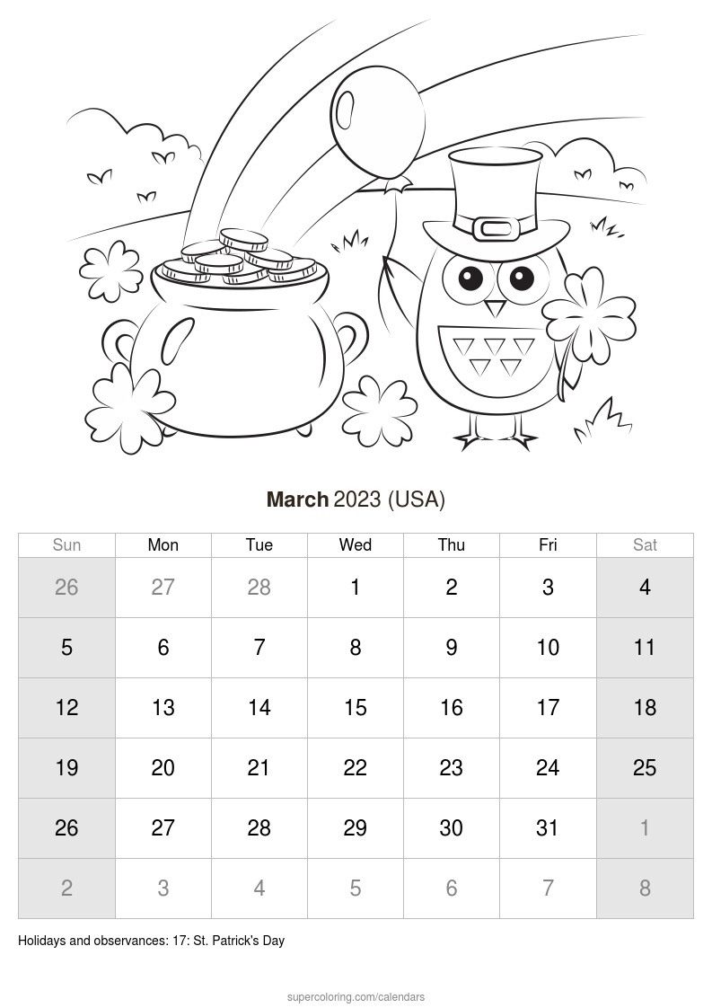 March calendar