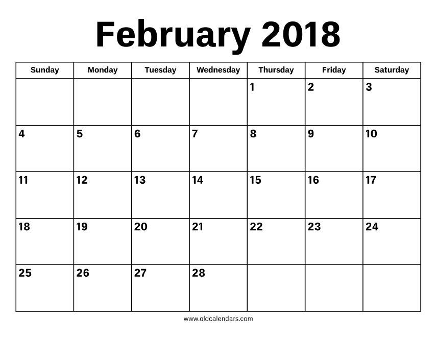 February calendar â printable old calendars