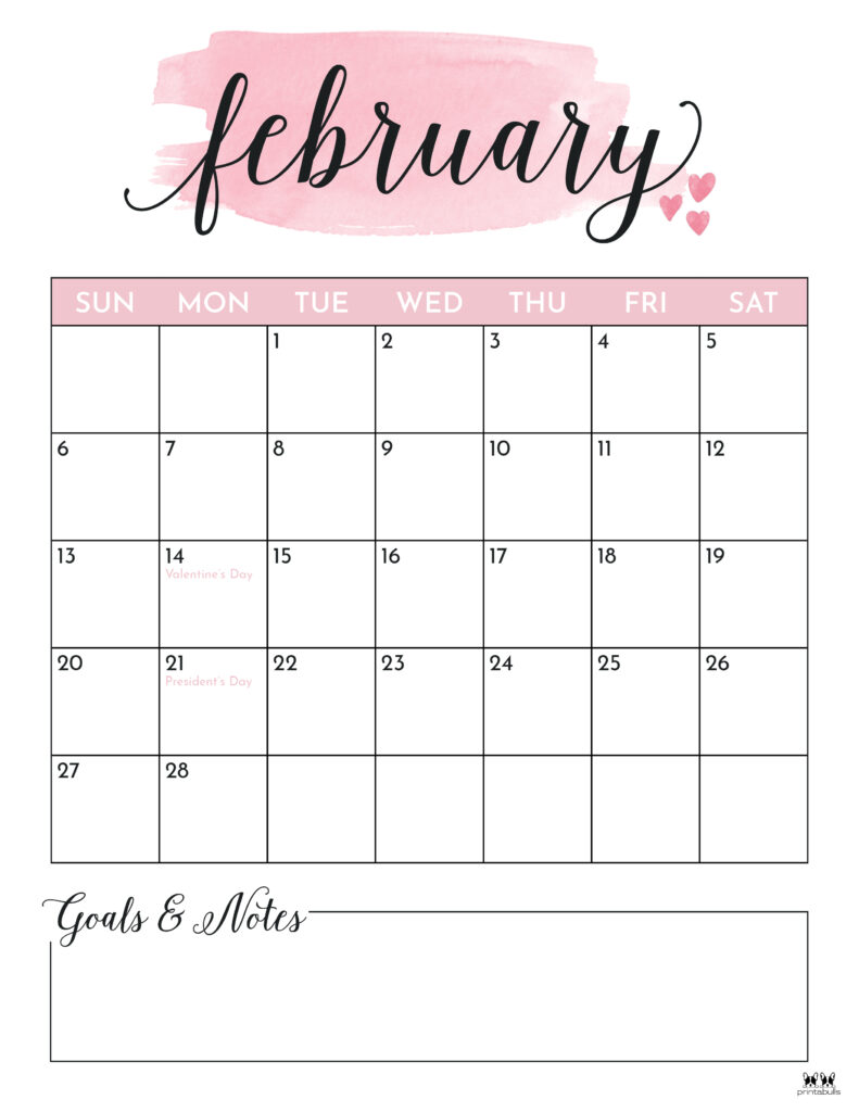 February calendars