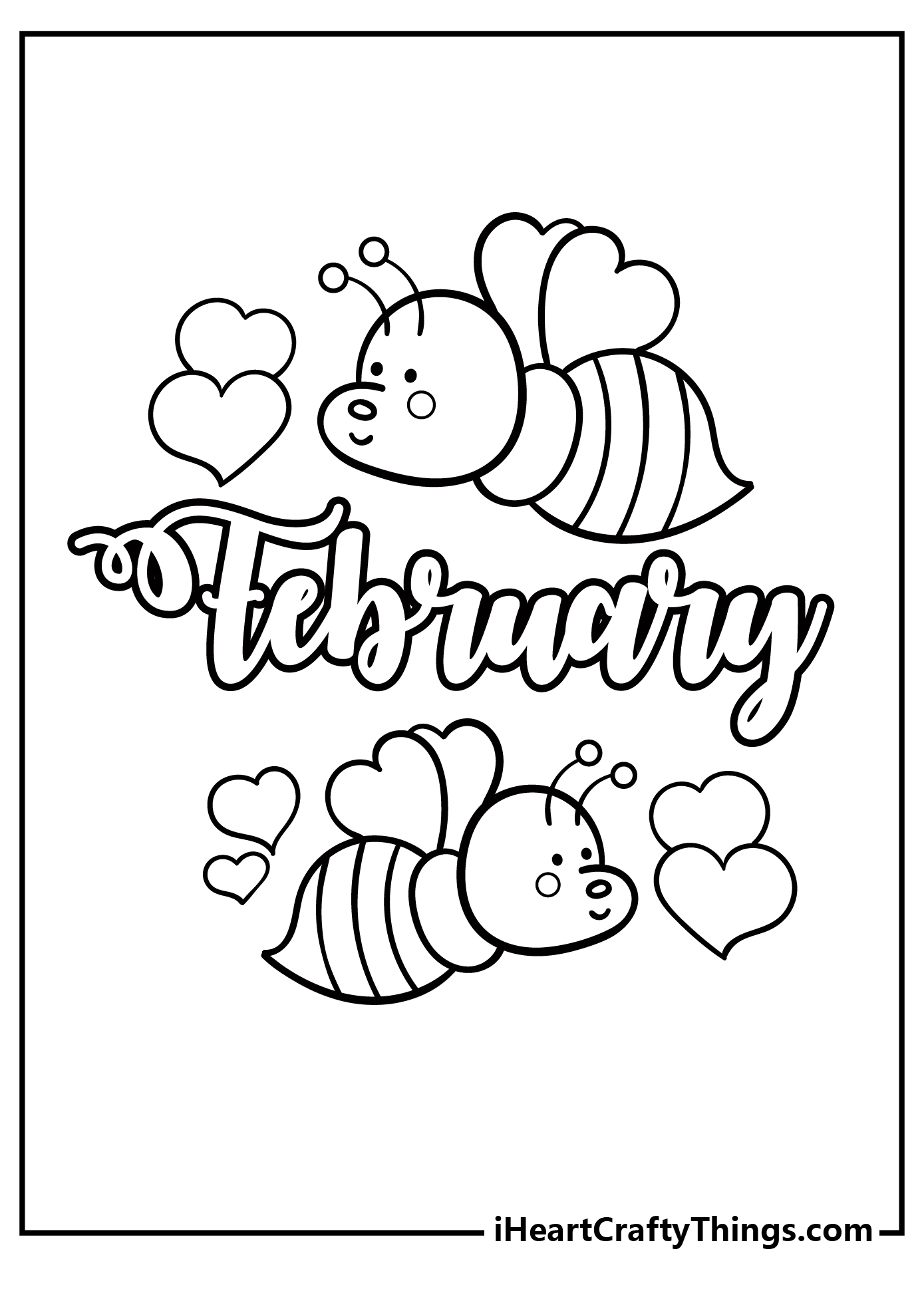 February coloring pages free printables