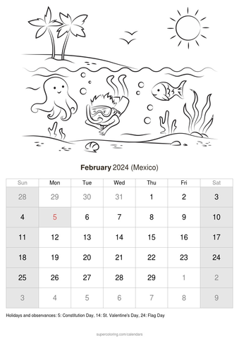 February calendar