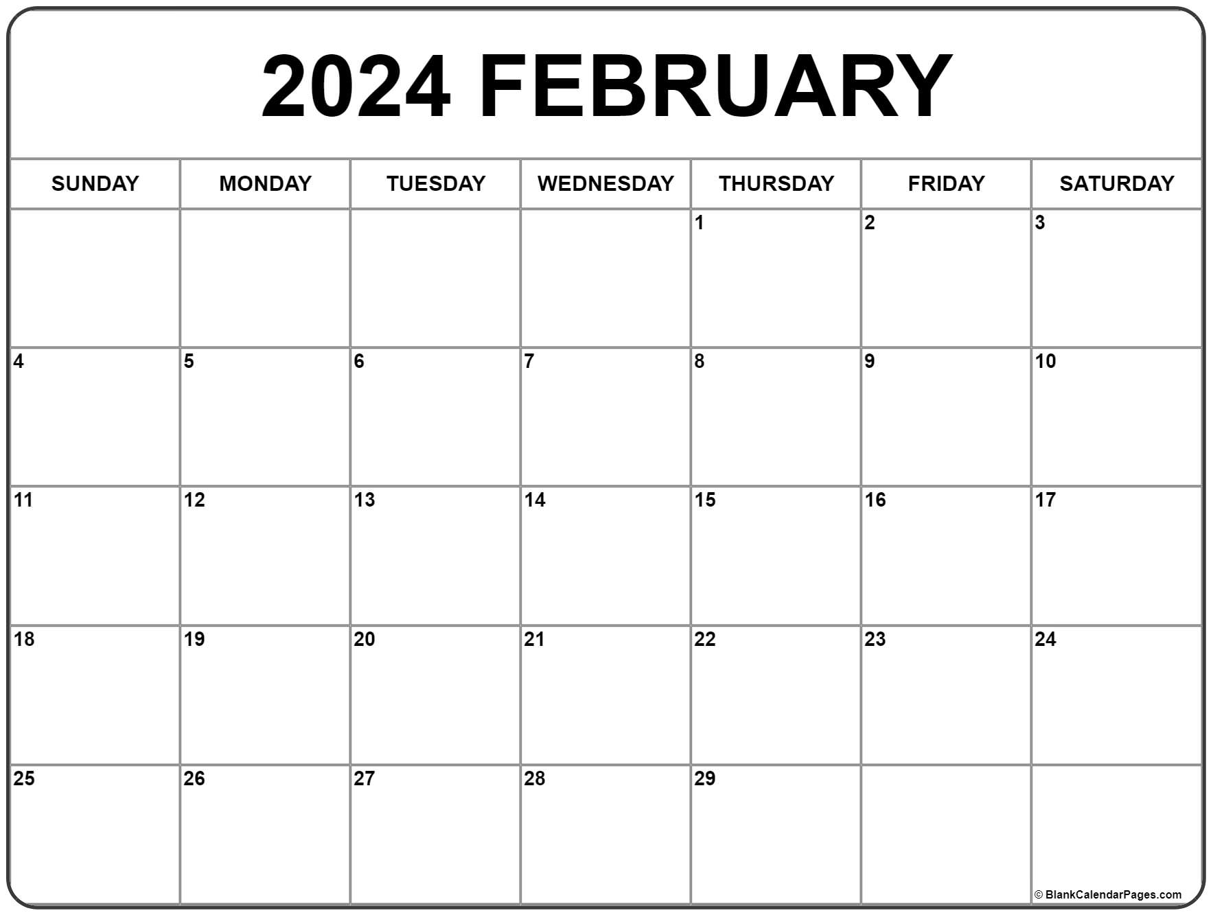 February calendar free printable calendar