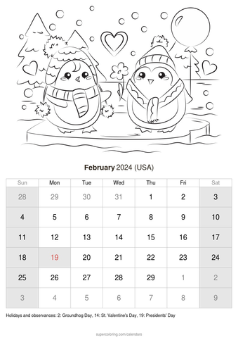 February calendar