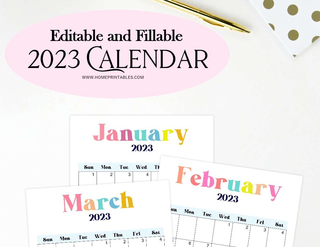 Editable calendar templates free download