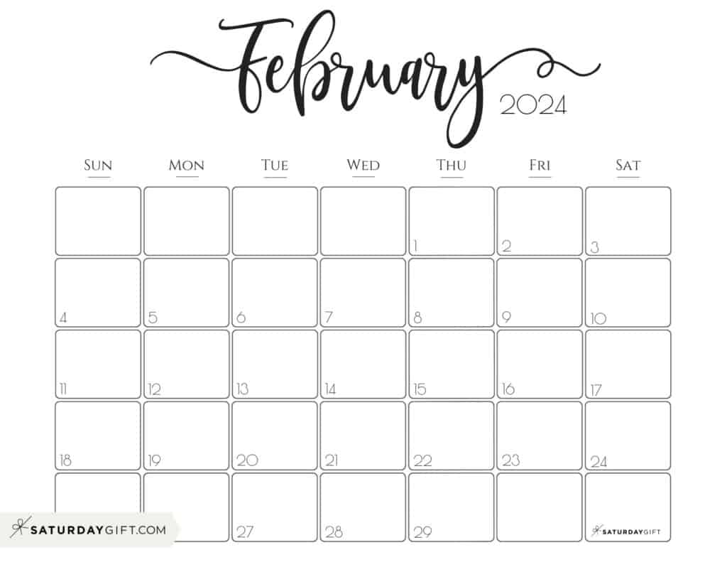 February calendar