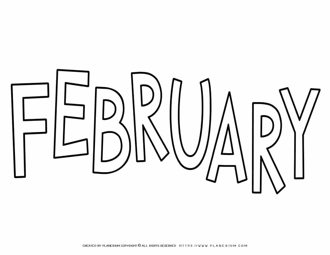 February coloring page