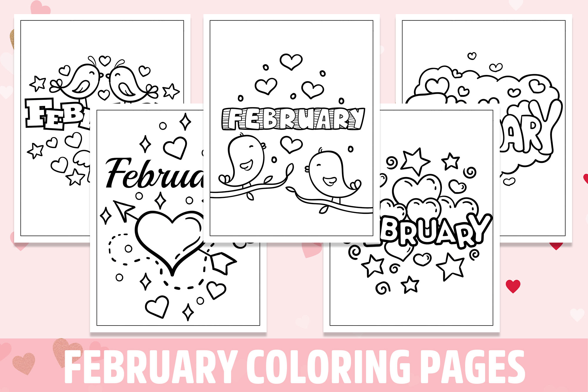 February coloring pages for kids girls boys teens birthday school activity made by teachers