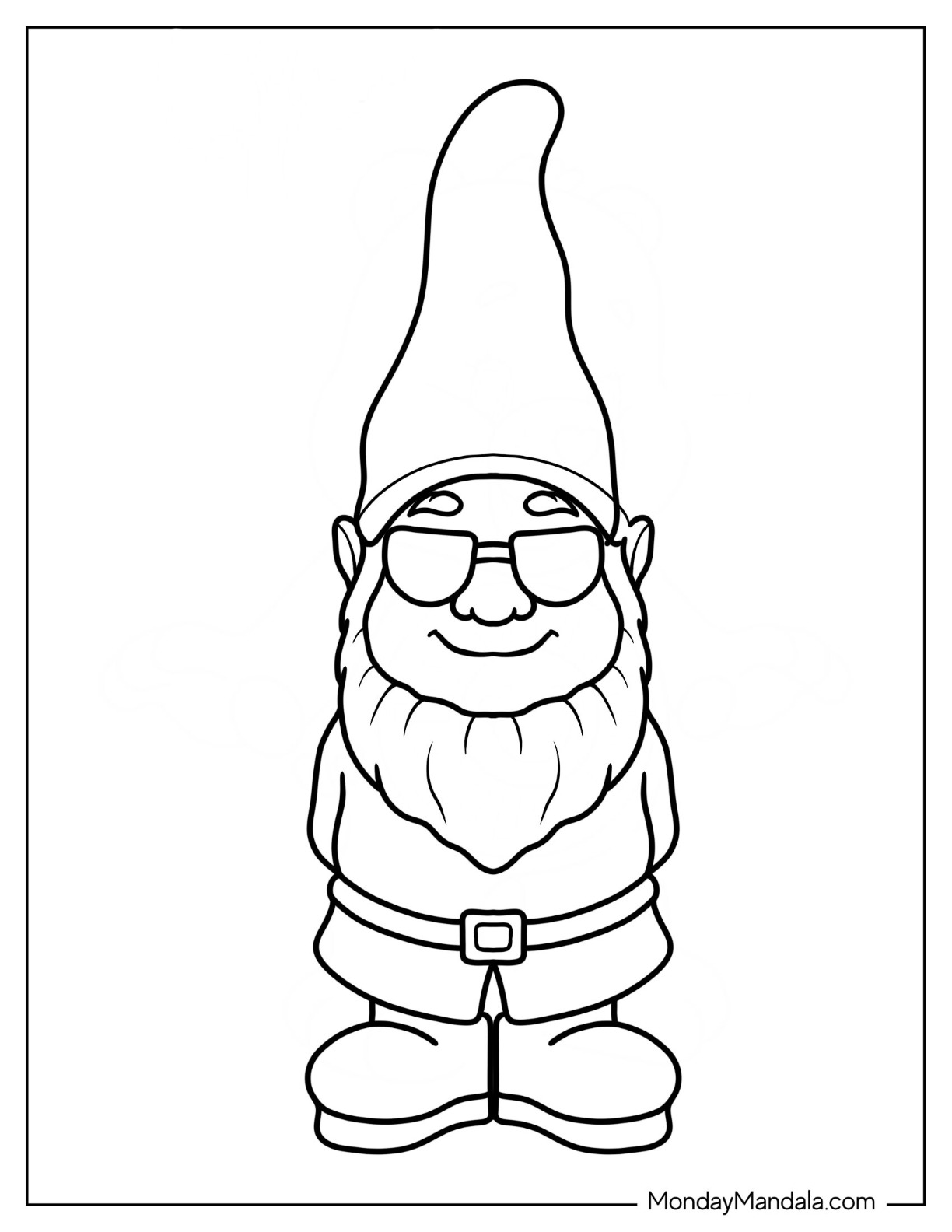 Gnome coloring pages free pdf printables