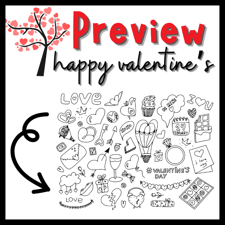 Valentines dayheartlovedoodle iconsfebruary gnome couplecoloring pages made by teachers