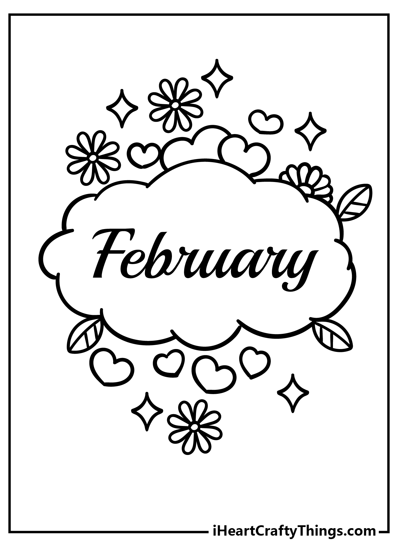 February coloring pages free printables