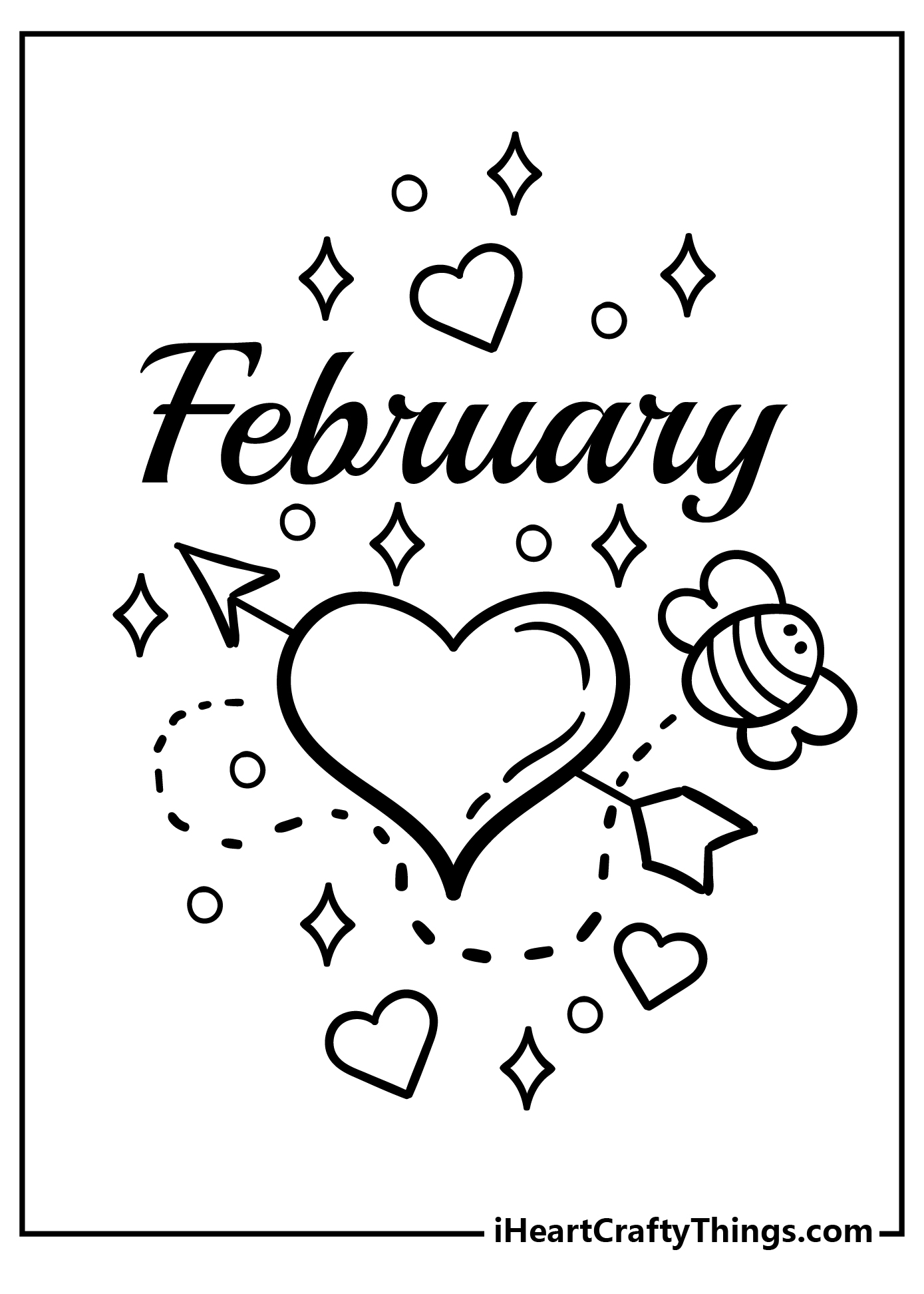 February coloring pages free printables