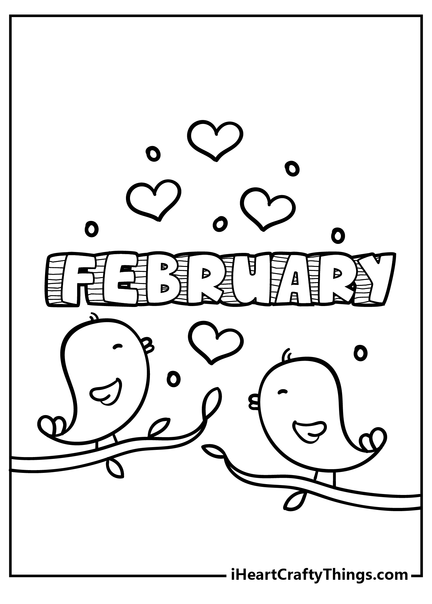 February coloring pages free printables