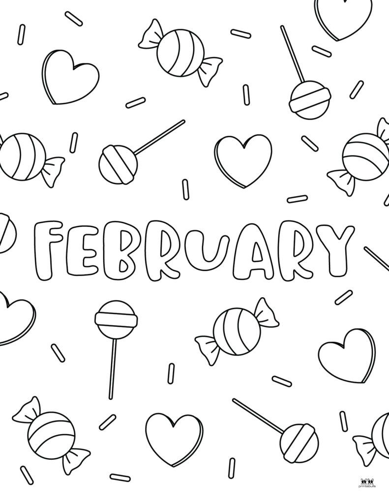 February coloring pages