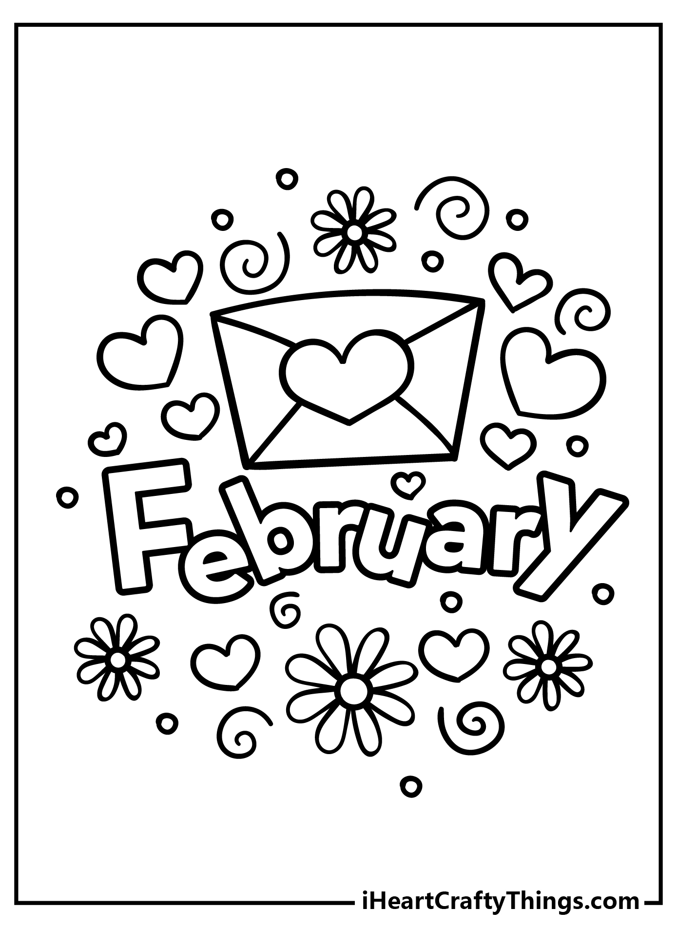 February coloring pages free printables