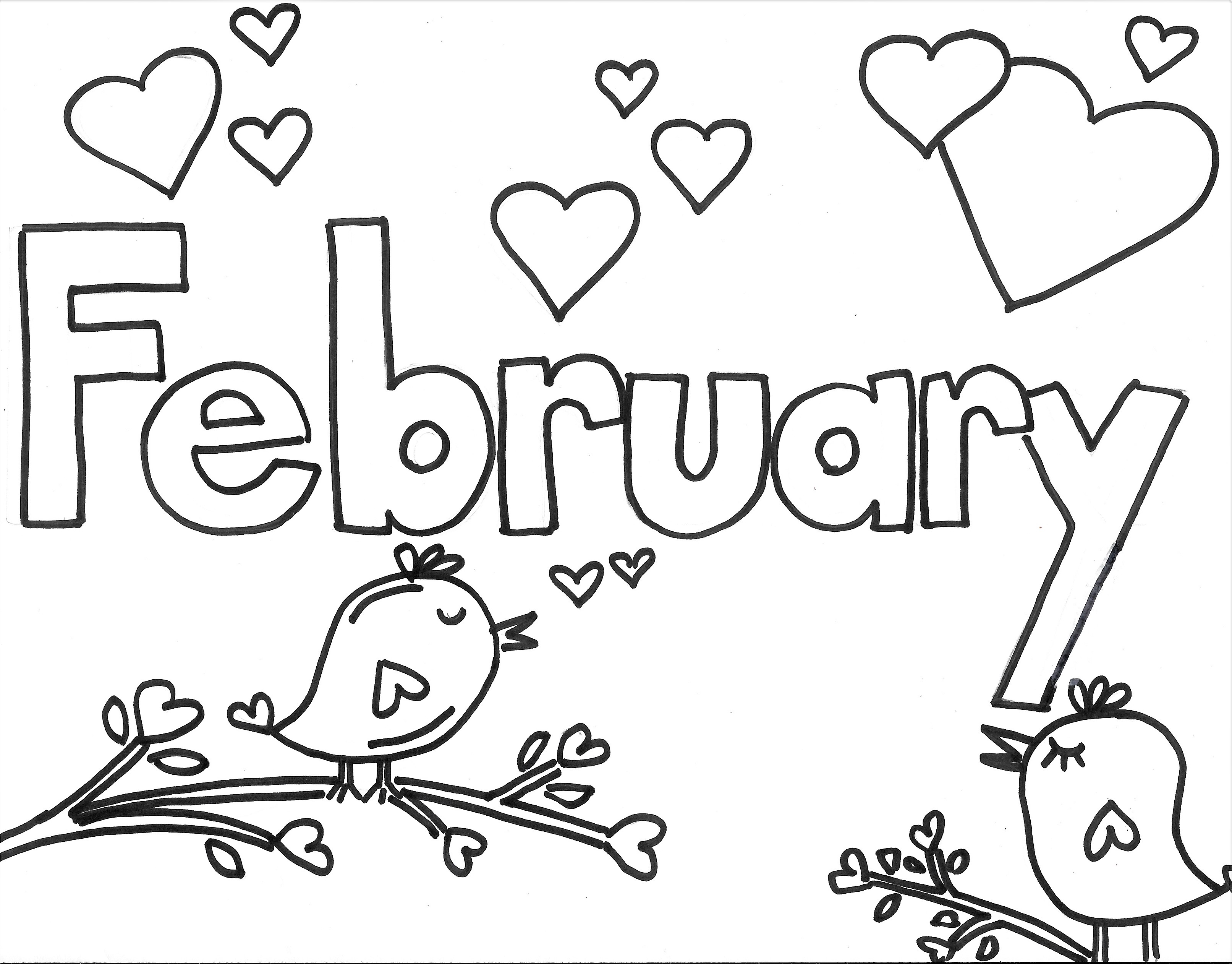 Printable monthly coloring pages