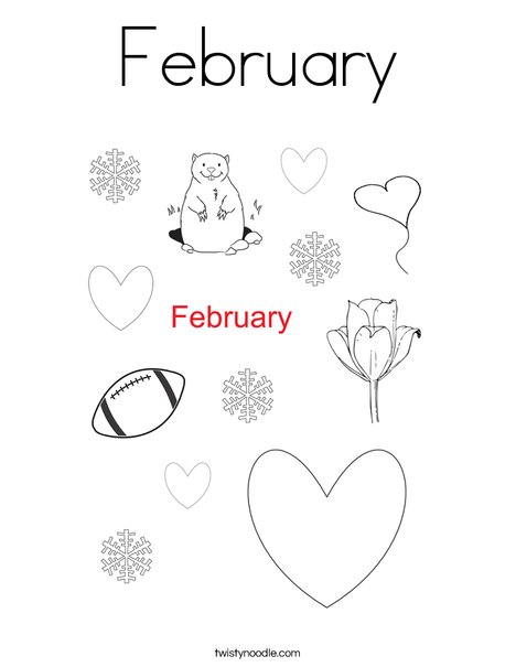 February coloring page