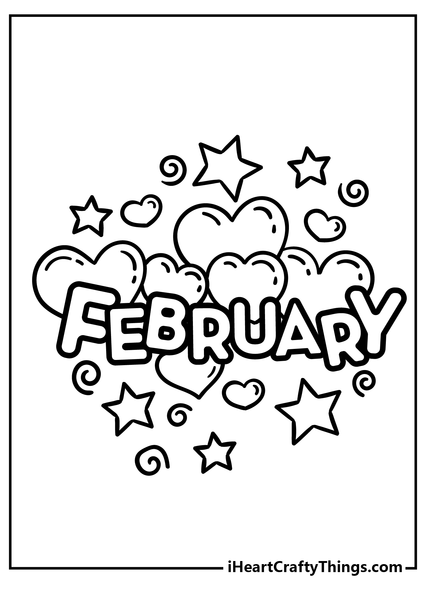 February coloring pages free printables