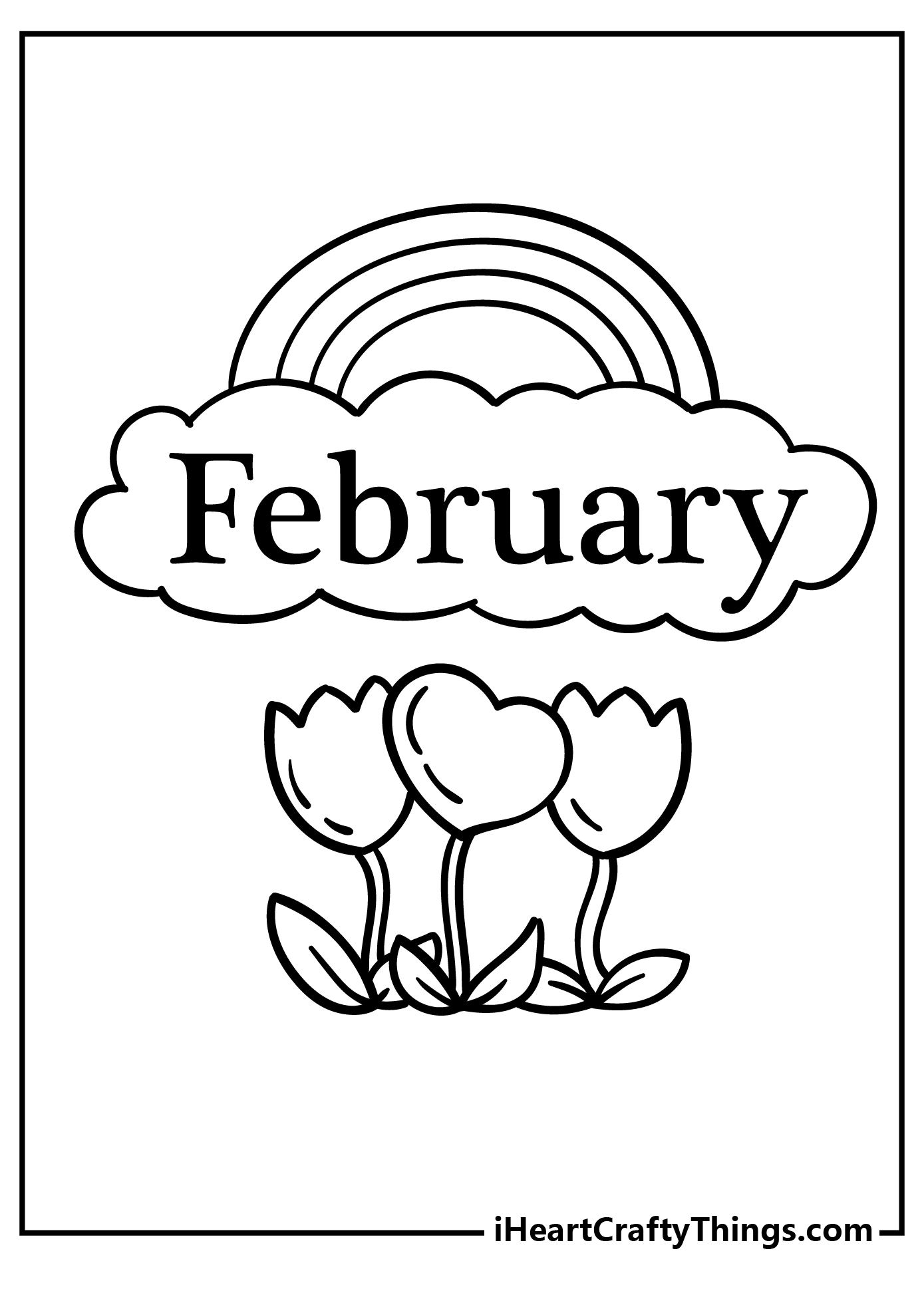 February coloring pages free printables