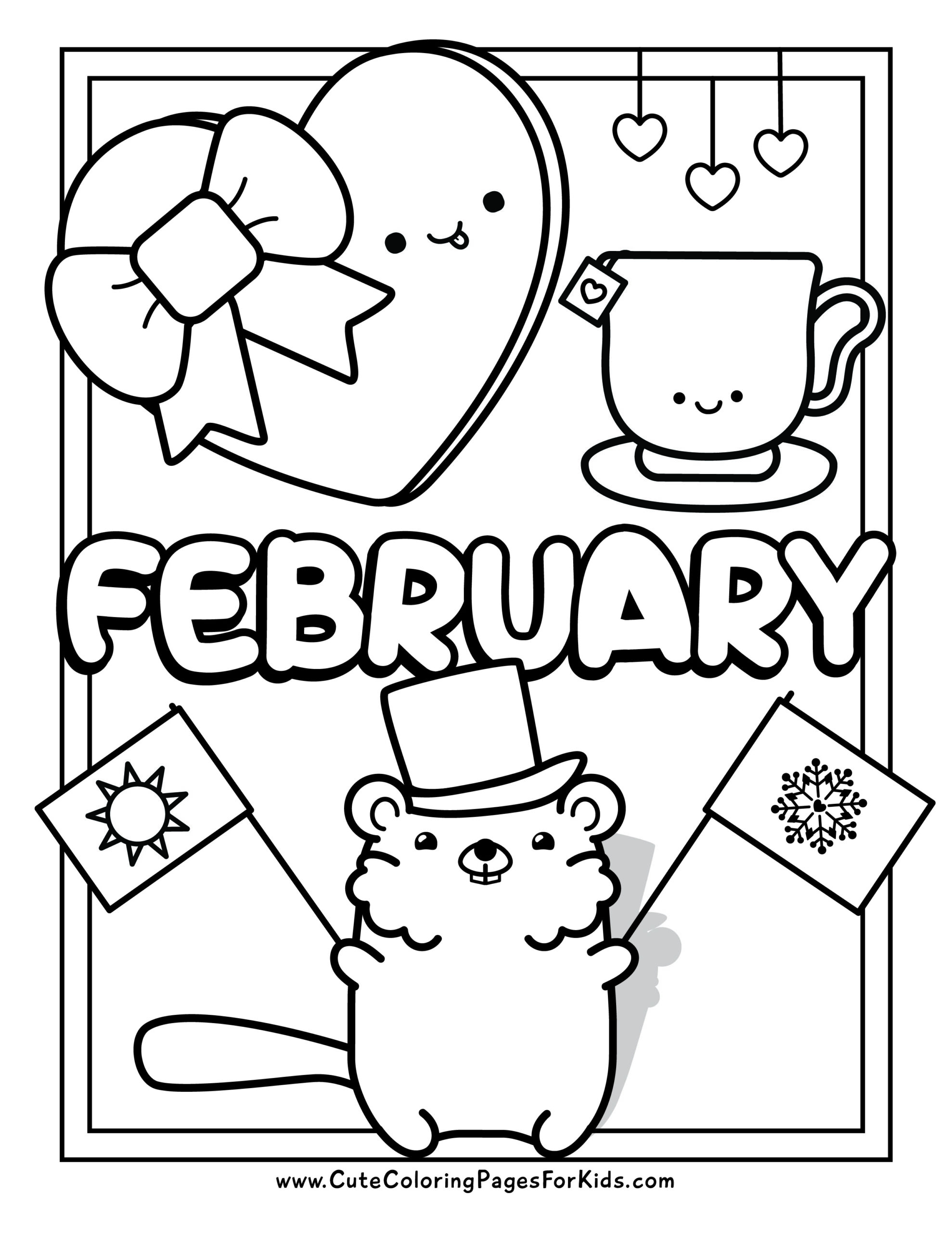 February coloring pages