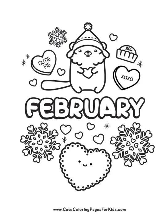 February coloring pages