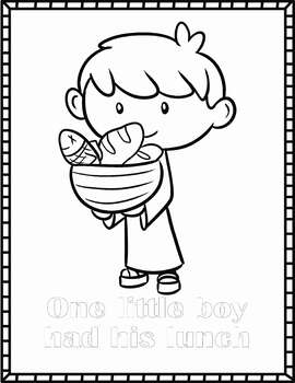 Jesus feeds coloring page set by ron brooks tpt