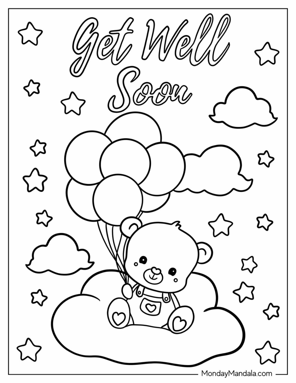 Get well soon coloring pages free pdf printables